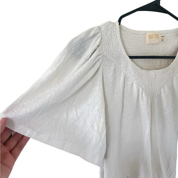 Nation LTD White Voluminous Short sleeve NEW - Picture 3 of 6